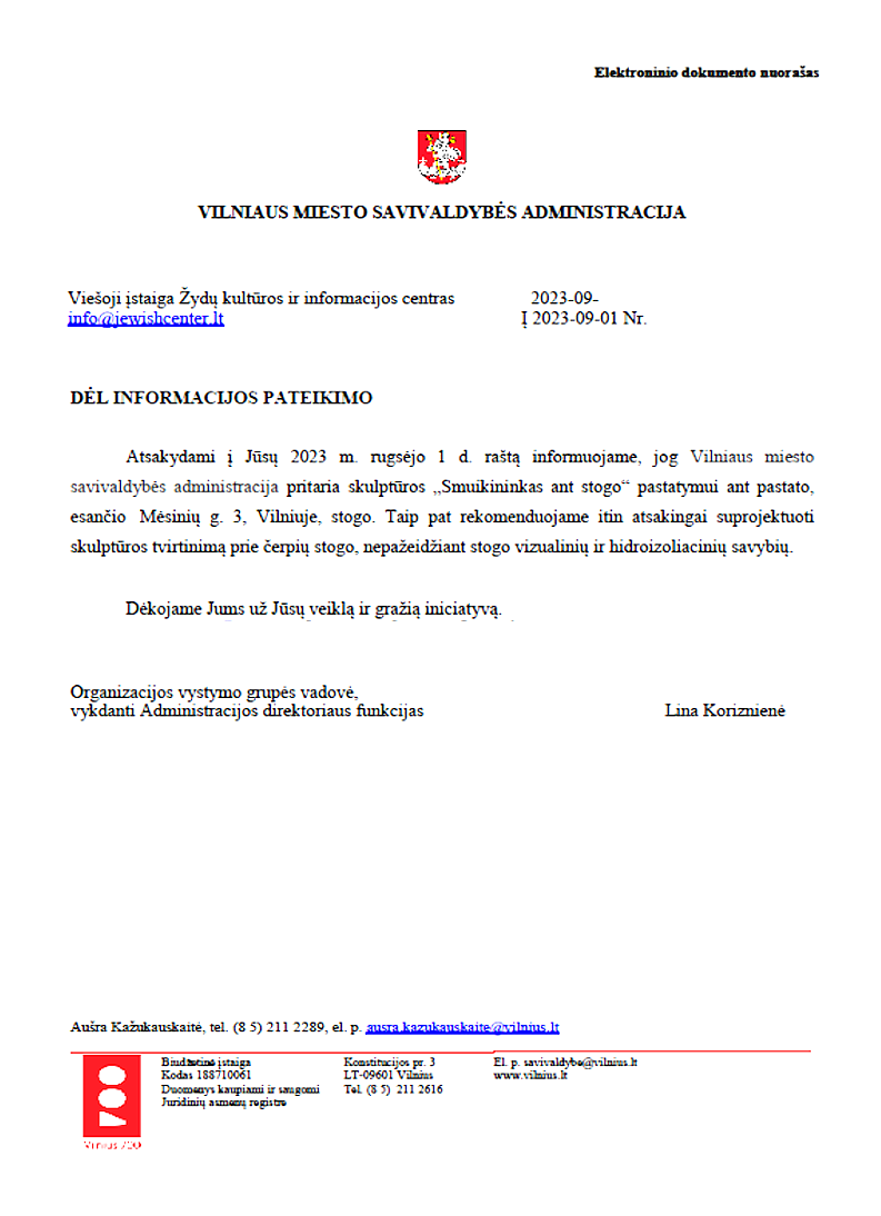 Oficialus Vilniaus miesto savivaldybės leidimas